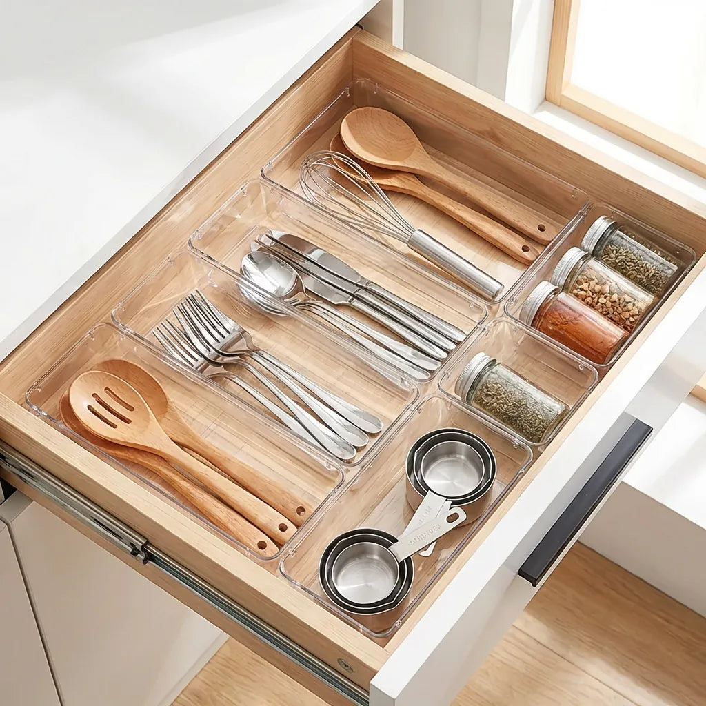 7Pcs Acrylic Drawer Storage Organiser
