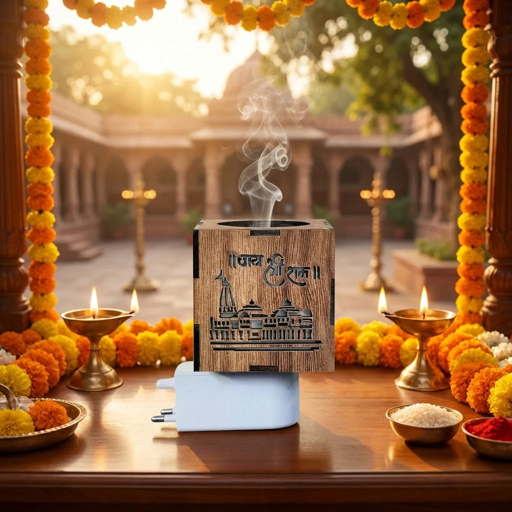 3-in-1 Ayodhya Ram Mandir Aroma Burner & Night lamp