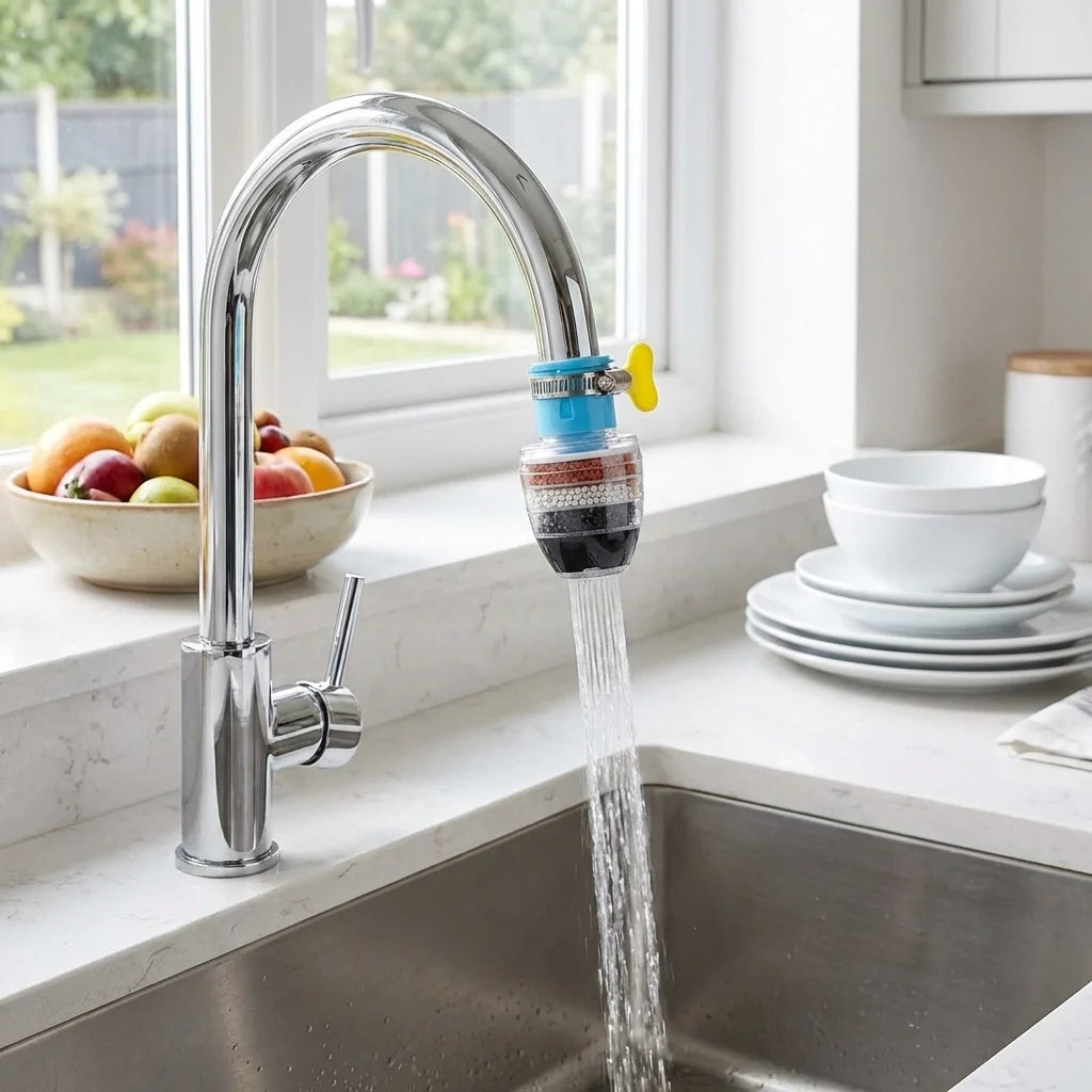 Multi-layer Activated Carbon Water Faucet Mount Filter (Assorted Color)