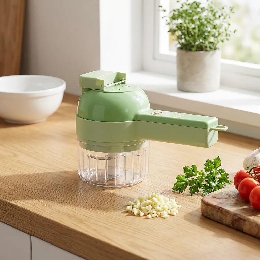 4 in 1 Portable Electric Vegetable Cutter Set