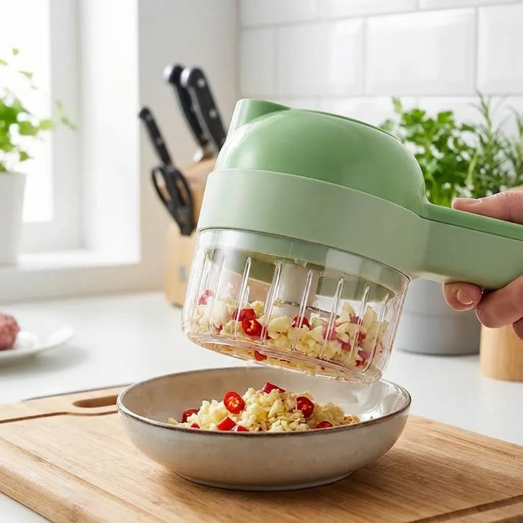4 in 1 Portable Electric Vegetable Cutter Set