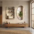 Combo of Oval Shape & Square Shape Mirror (Pack of 2)