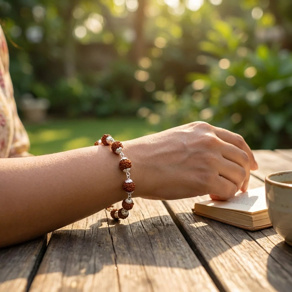 Rudraksha Bracelet Silver Plated