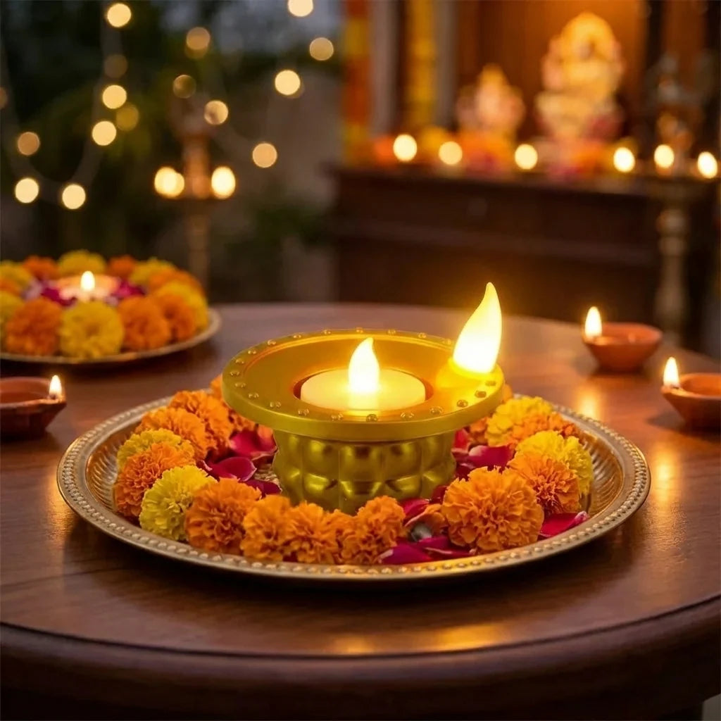Water Pouring  Diya Led Light