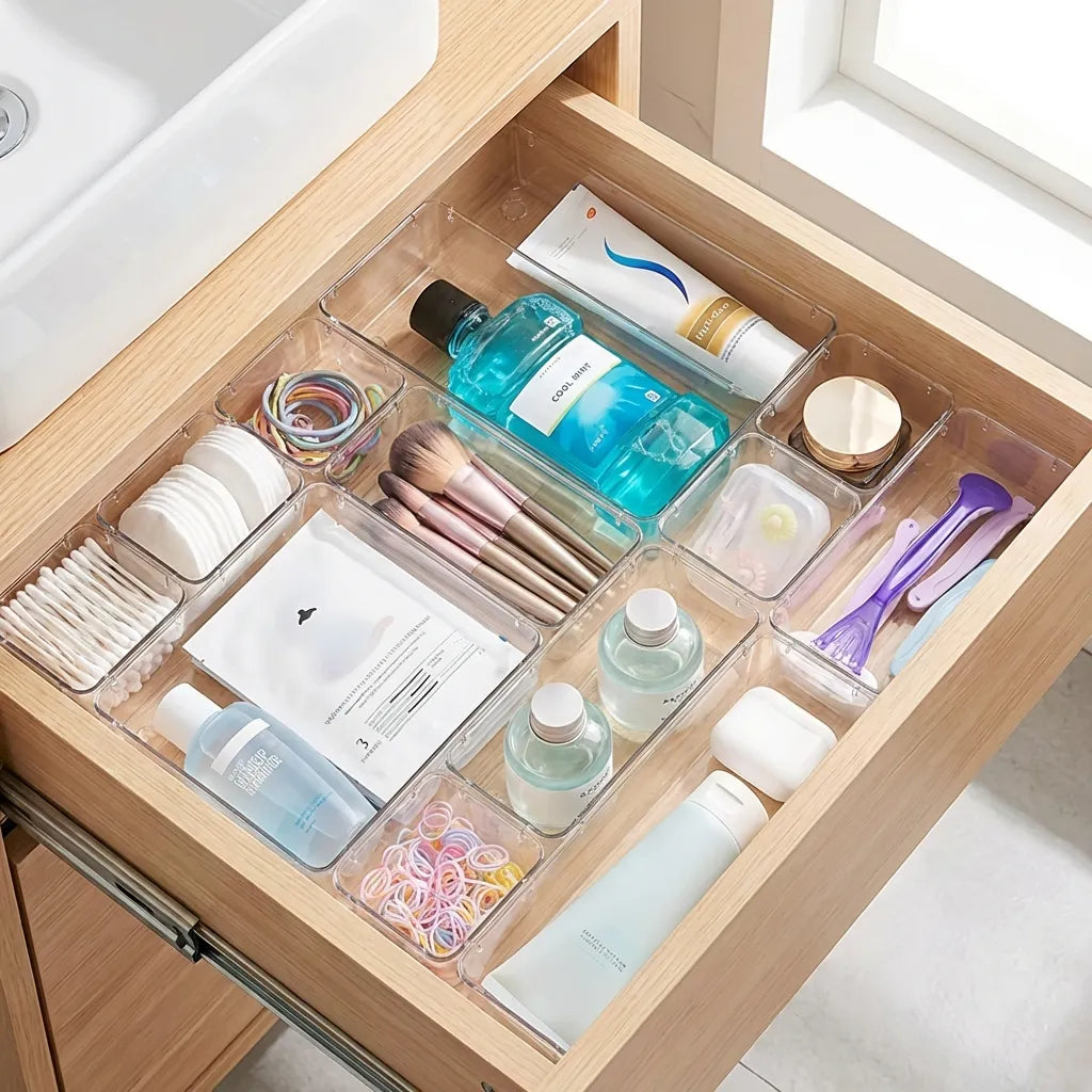 7Pcs Acrylic Drawer Storage Organiser