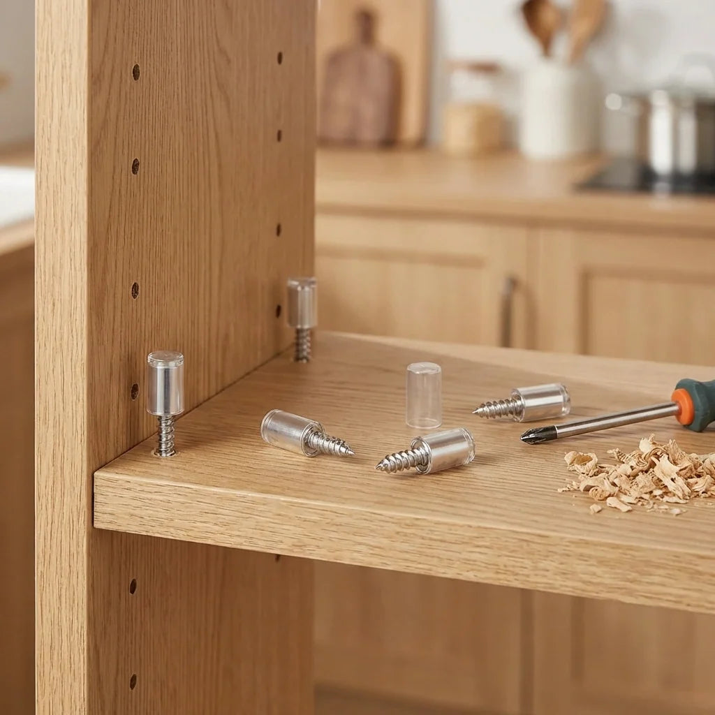 Metal Shelf Support Pegs Set
