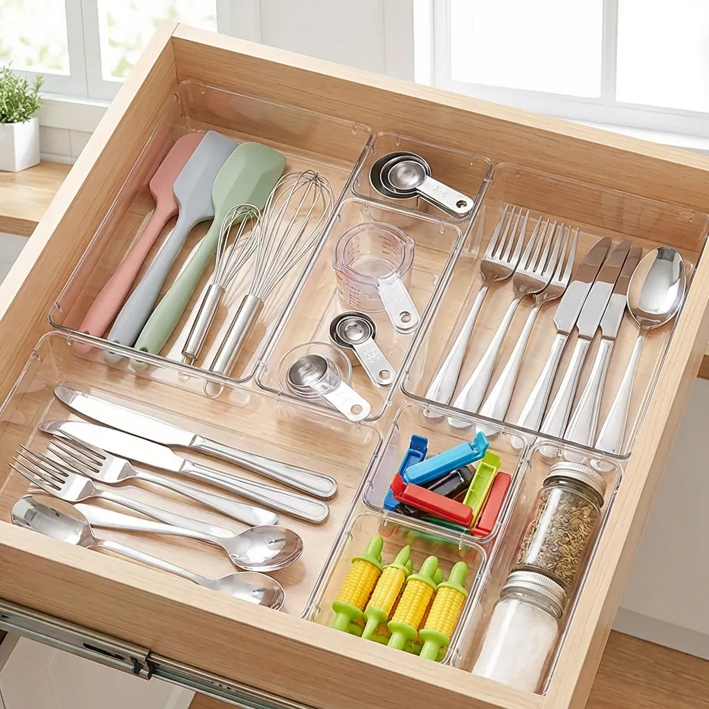 7Pcs Acrylic Drawer Storage Organiser