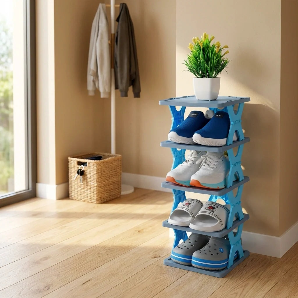 Smart Foldable Shoes Tier Shoe Rack 4 Layer