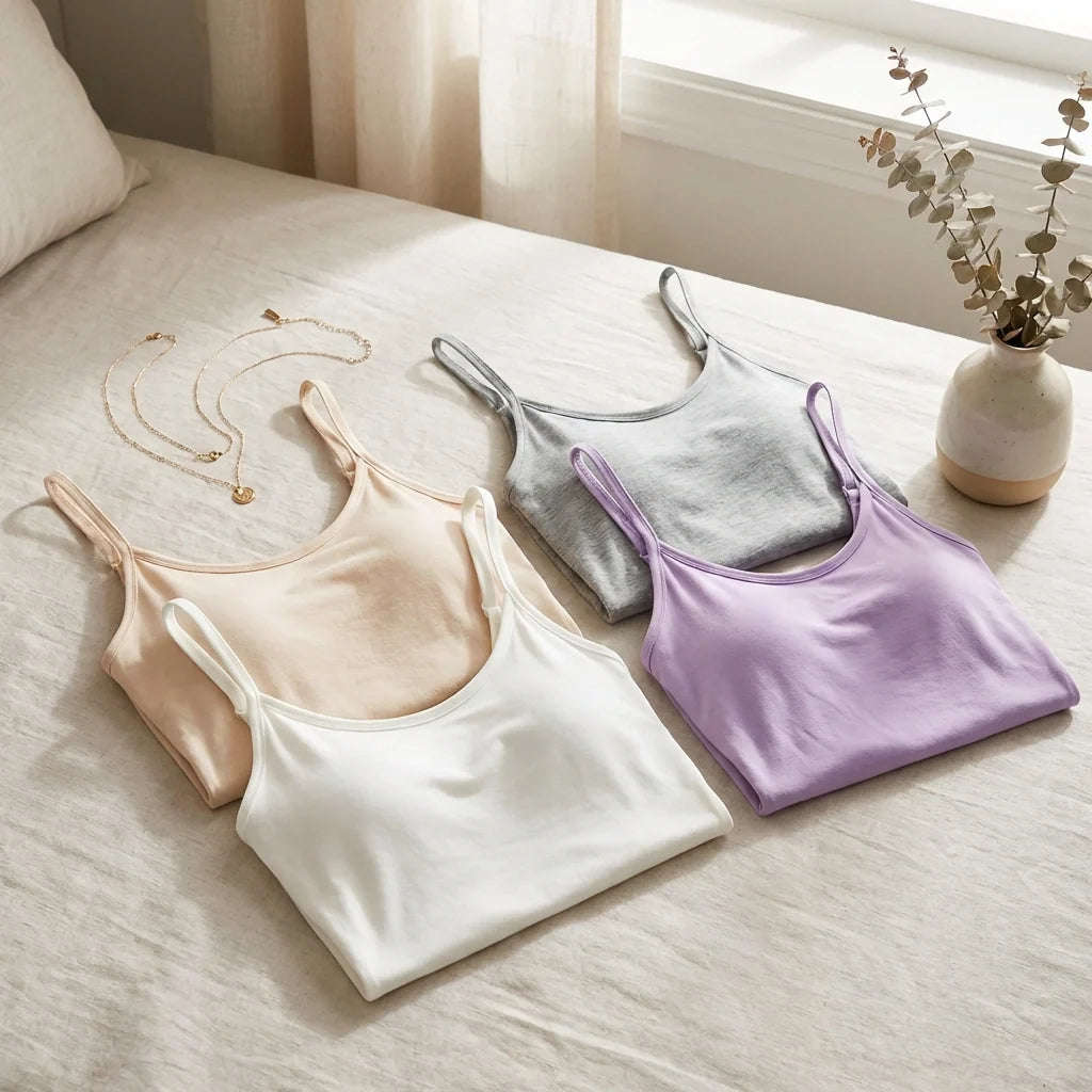 Women's Loose Cami with Built-in Tank Top (Pack of 2)