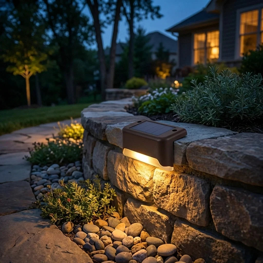 Solar Outdoor Deck Lights (Pack Of 4)