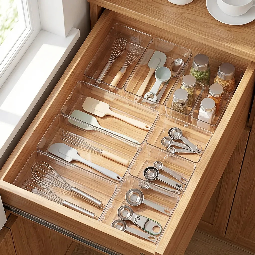 7Pcs Acrylic Drawer Storage Organiser