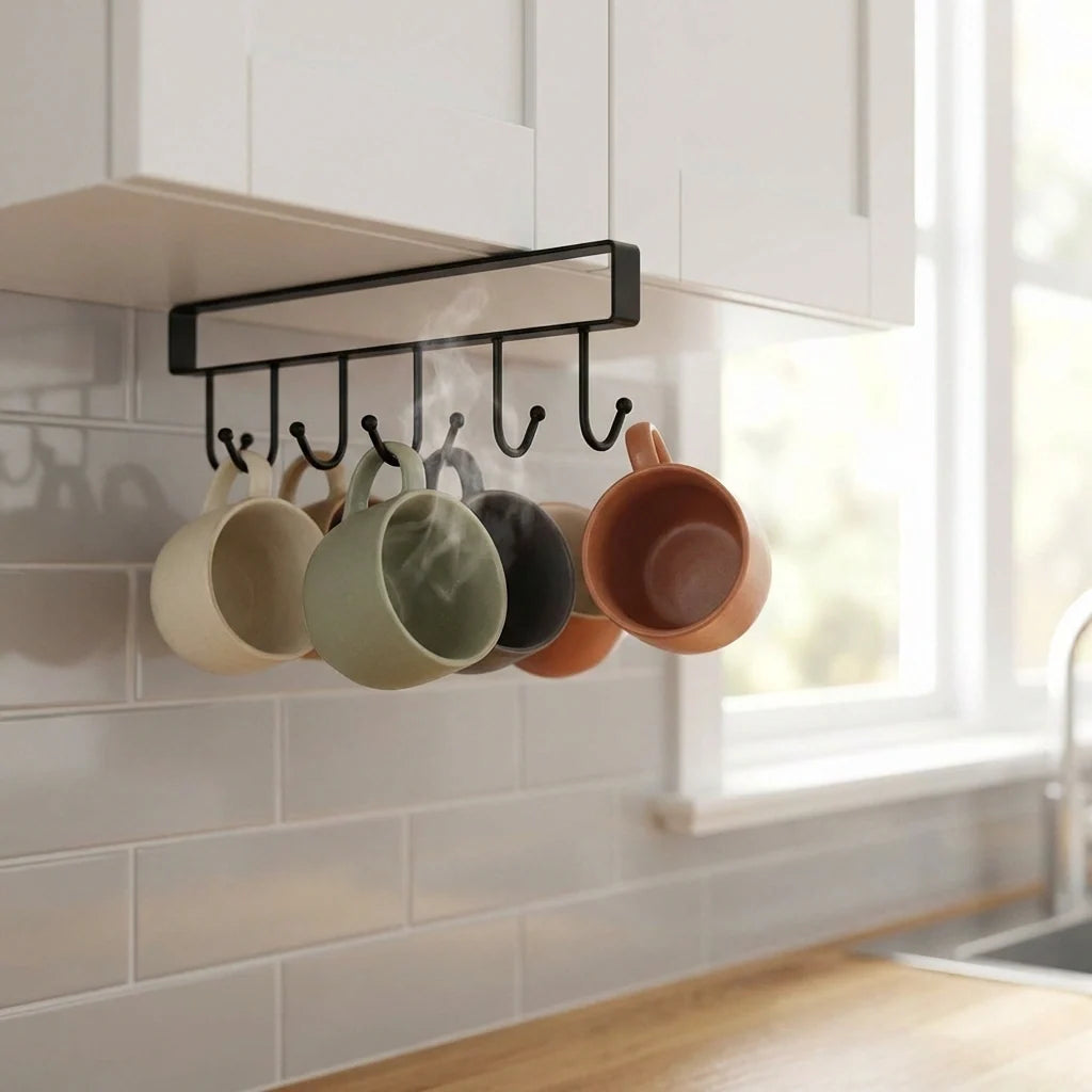 Mug Cups Wine Glasses Storage Hooks Kitchen