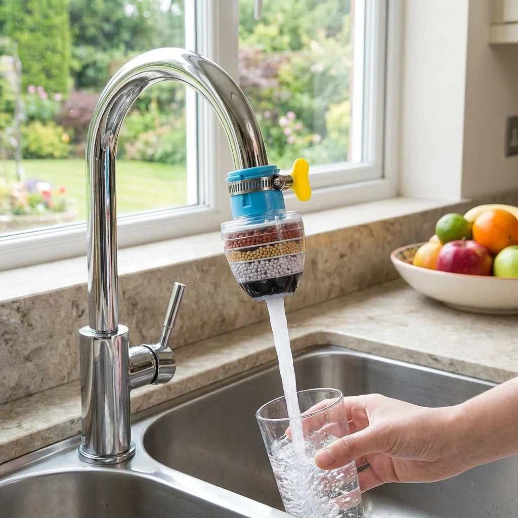 Multi-layer Activated Carbon Water Faucet Mount Filter (Assorted Color)