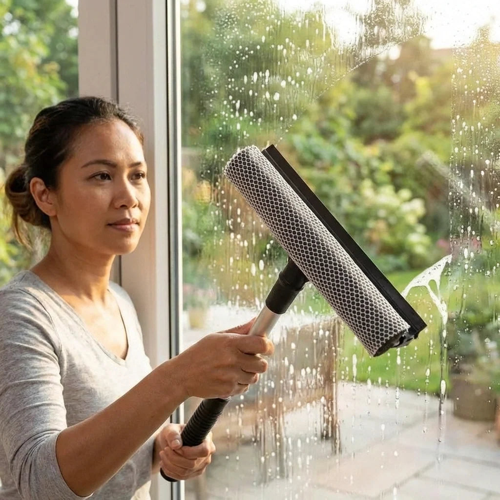 2 in 1 Squeegee and Sponge Cleaning Tool
