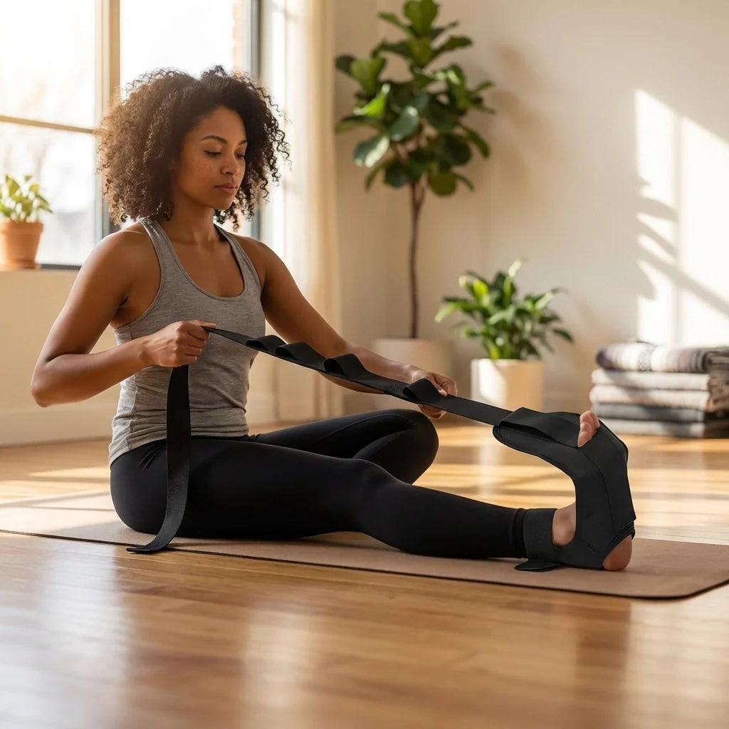 Durable yoga stretching strap