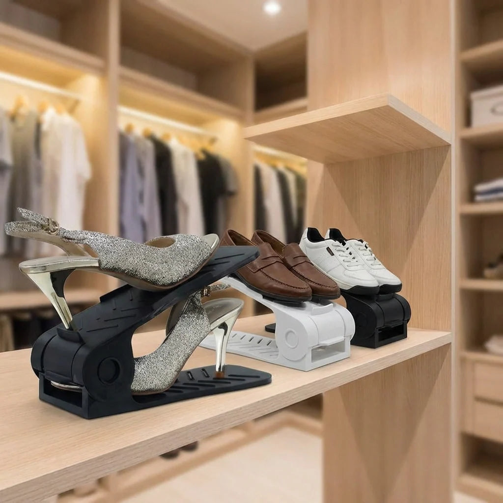 Shoe Organizer - The Adjustable Shoe Rack Space Saver (6 pac)