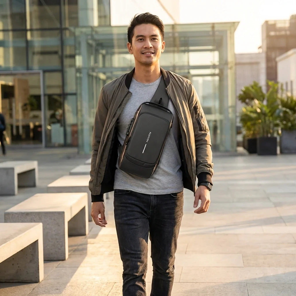 Unisex Crossbody Sling Bag for Accessory Kit