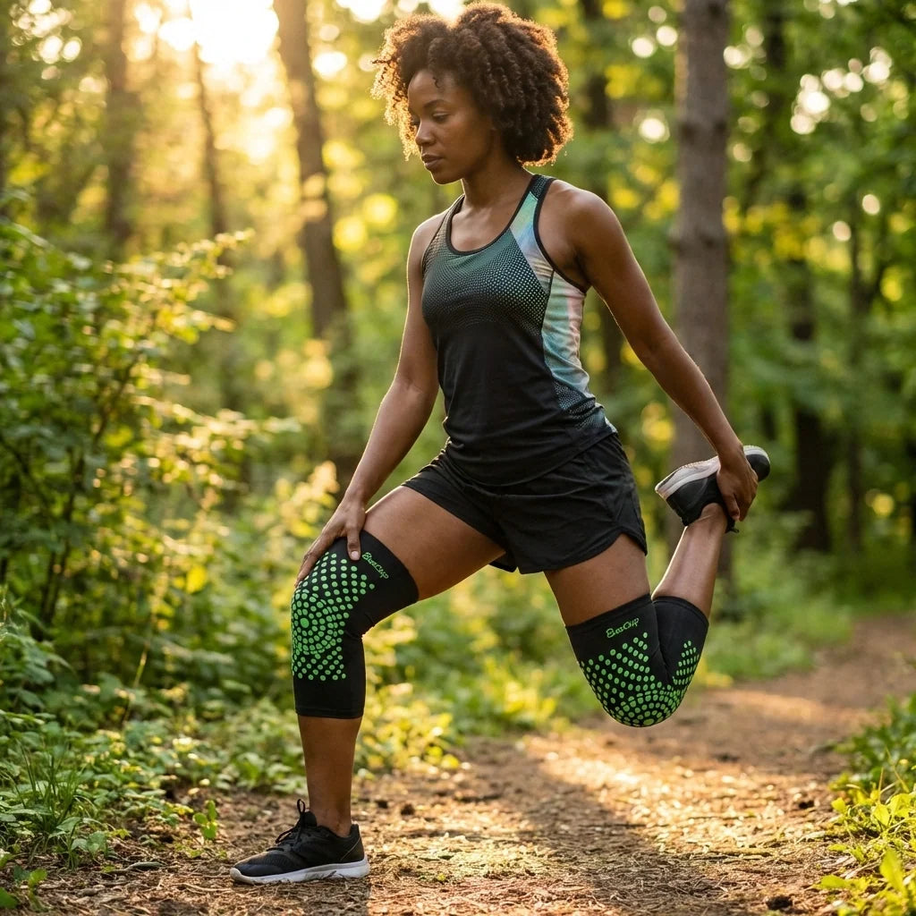 Elastic Warming Knee Brace Pair