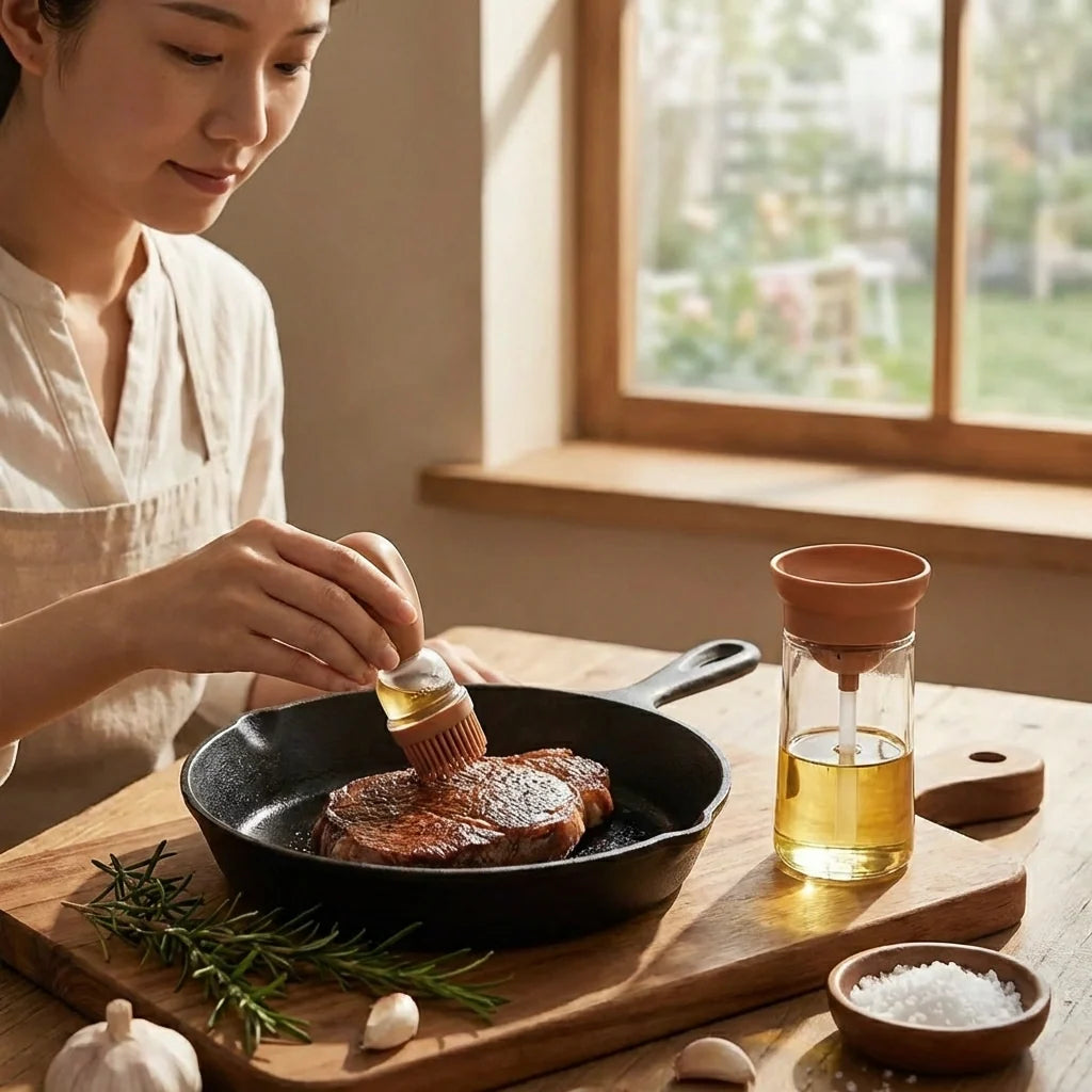 2-in-1 Oil Brush Dispenser