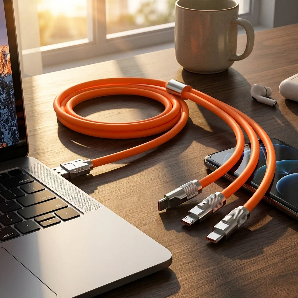 3-in-1 Retractable Charging Cable