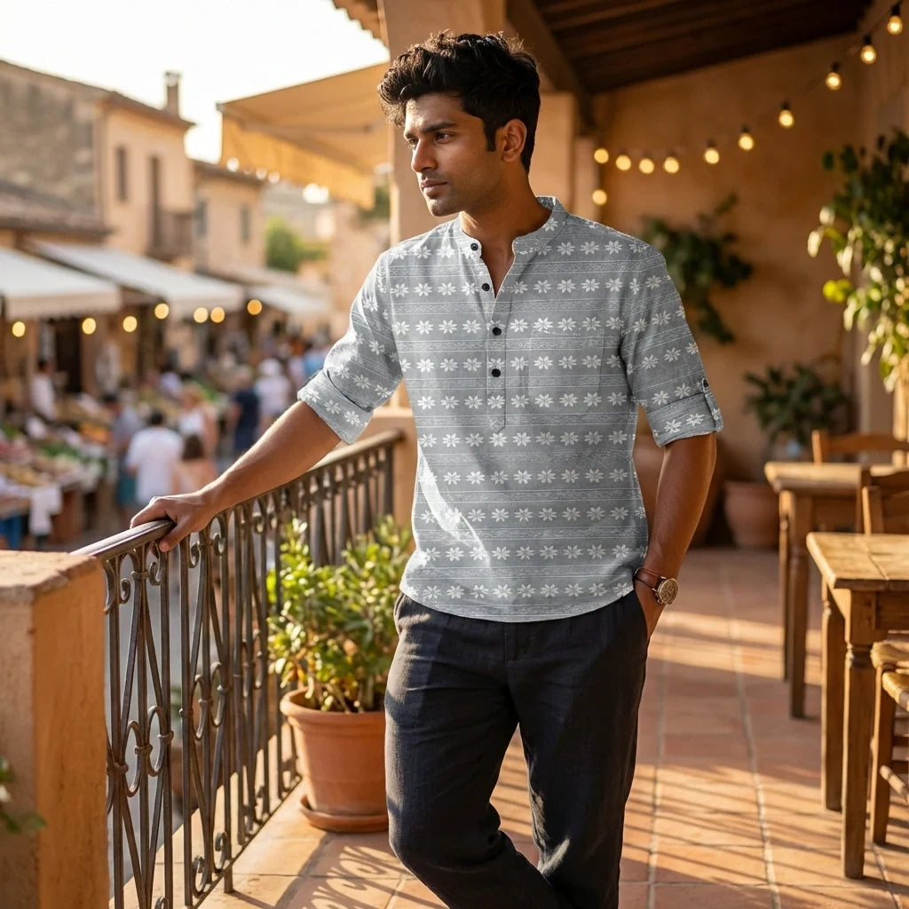Multicolor Printed Cotton Shirt