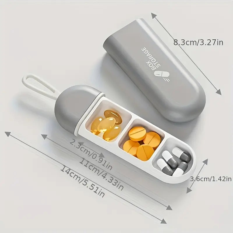 3-Compartment Pill Storage Box