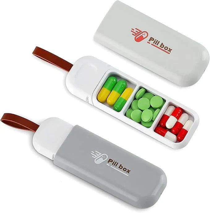 3-Compartment Pill Storage Box