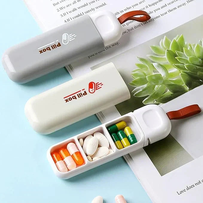 3-Compartment Pill Storage Box