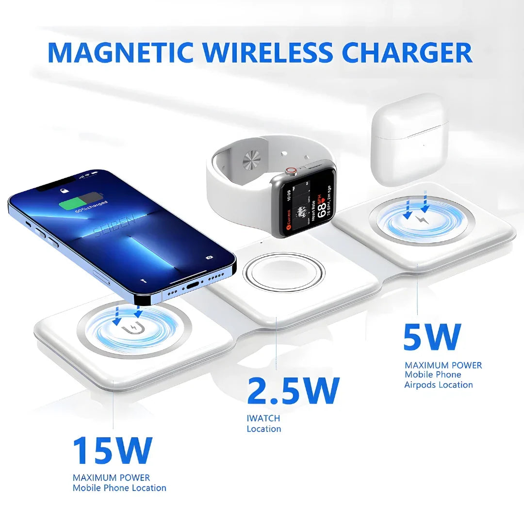 3 in 1 Magnetic MagSafe Wireless Charger