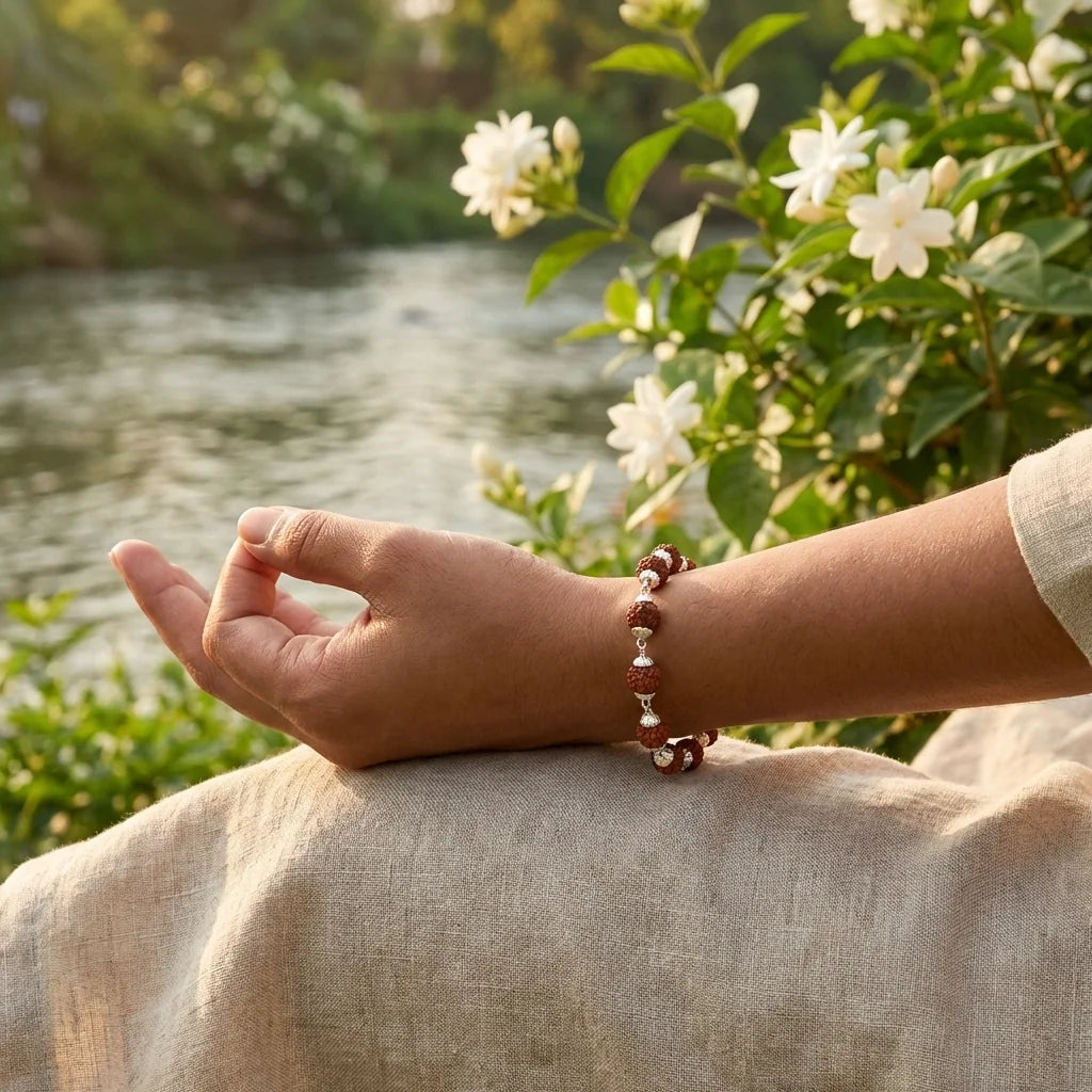 Rudraksha Bracelet Silver Plated
