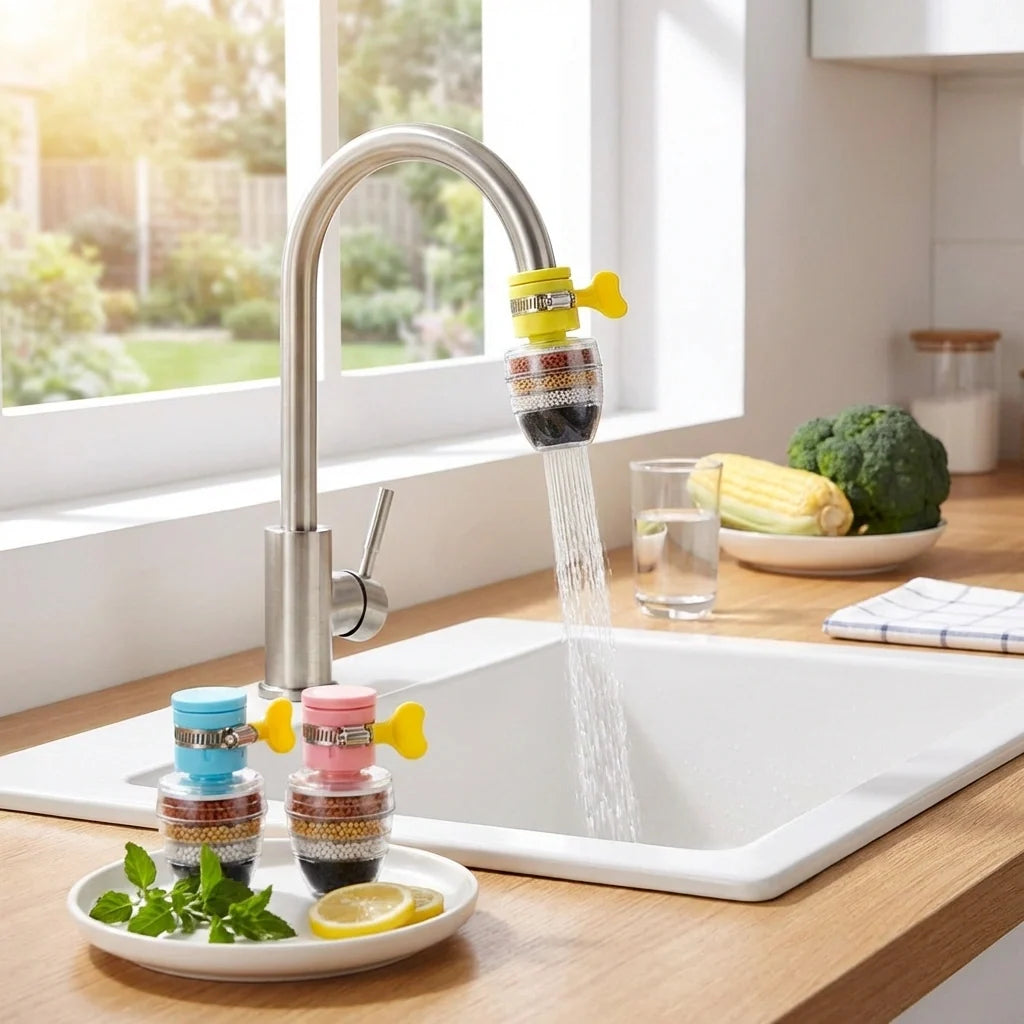 Multi-layer Activated Carbon Water Faucet Mount Filter (Assorted Color)