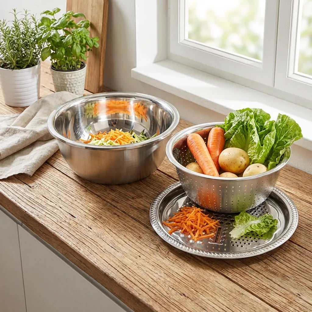 3-in-1 Grater & Colander