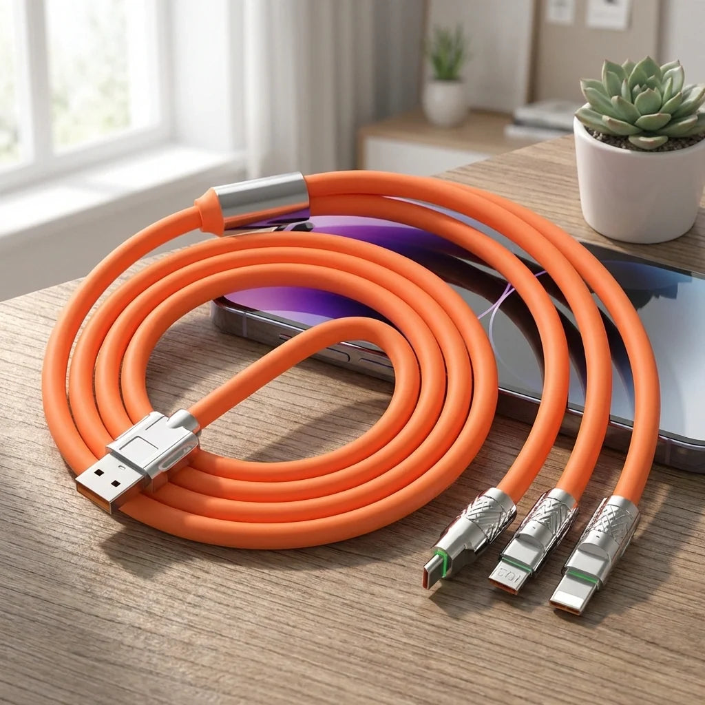 3-in-1 Retractable Charging Cable