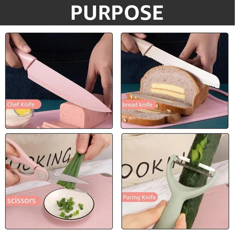 6 Pieces Kitchen Knife Set