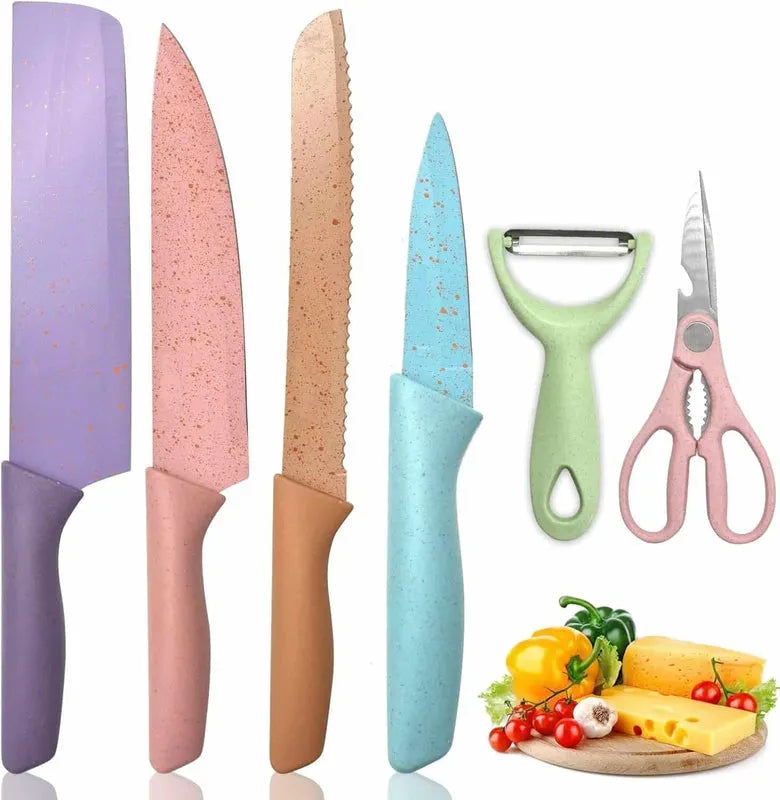 6 Pieces Kitchen Knife Set