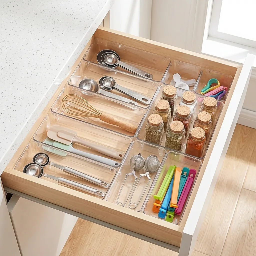 7Pcs Acrylic Drawer Storage Organiser