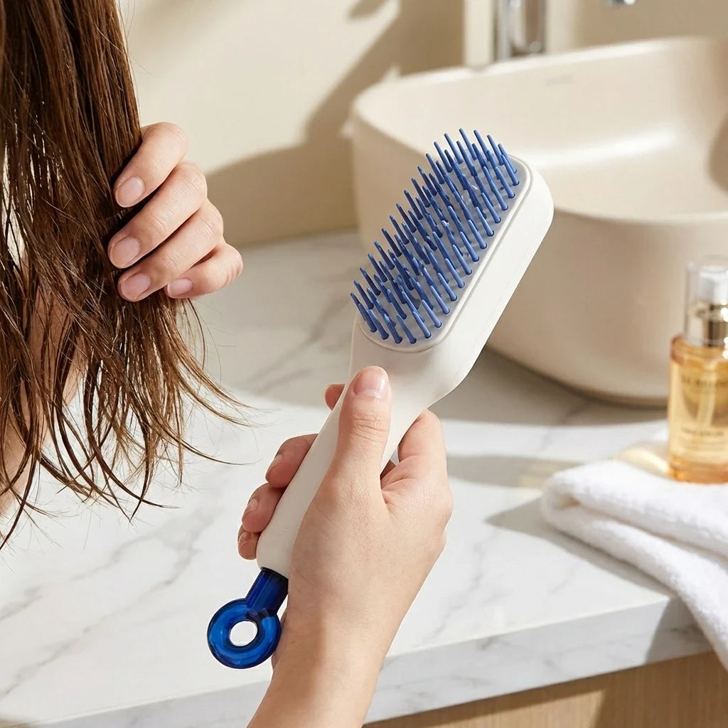 Self-cleaning Anti-static Massage Comb-Pack of 1
