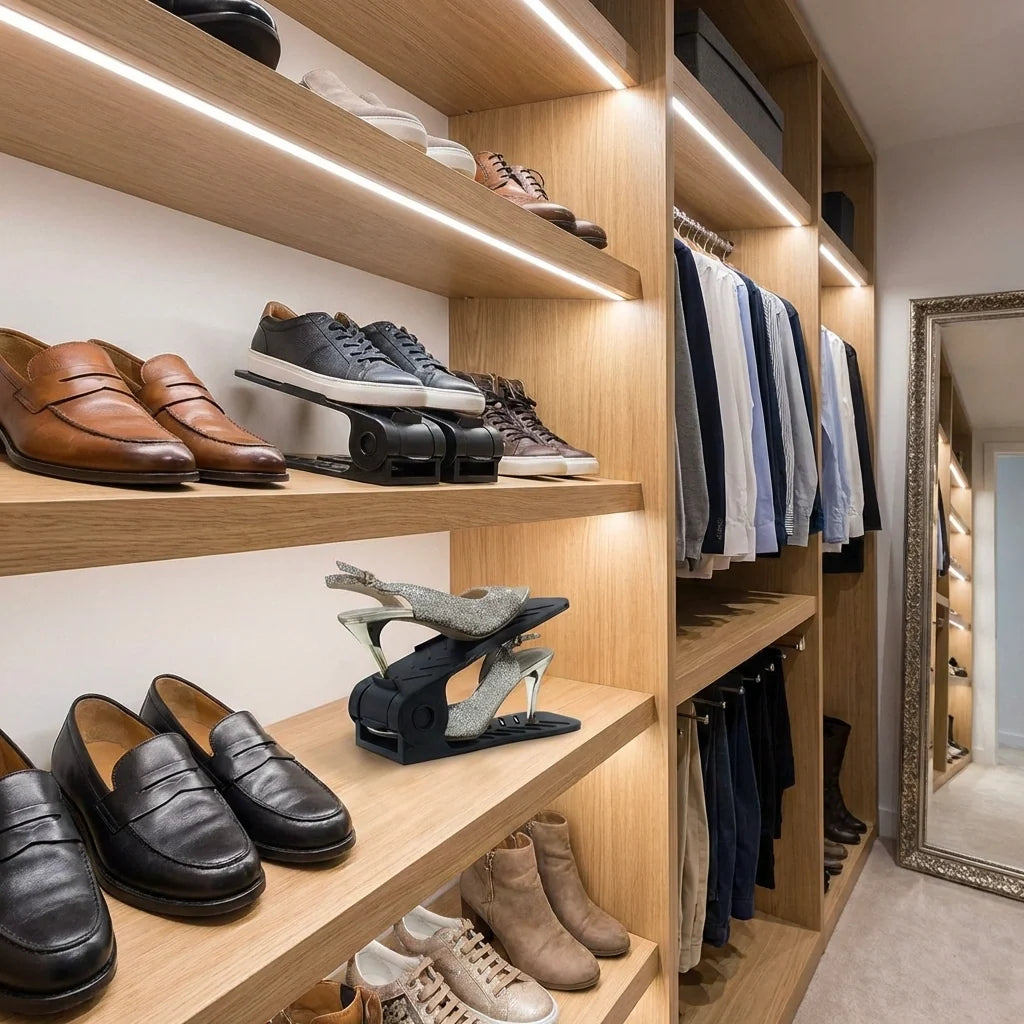 Shoe Organizer - The Adjustable Shoe Rack Space Saver (6 pac)