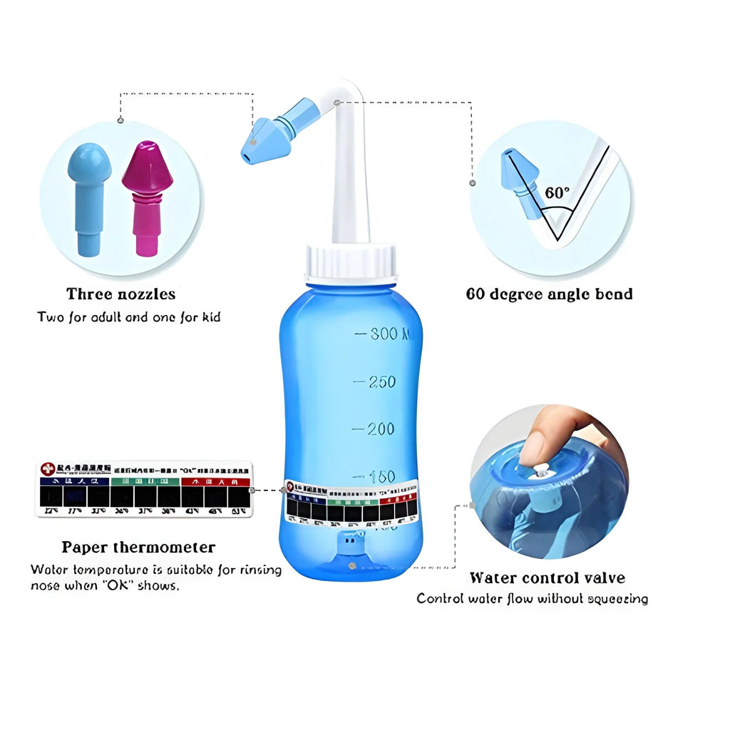 BPA-Free Rinse Bottle – Leak-Proof & Easy Flow (17.5 × 10 cm)