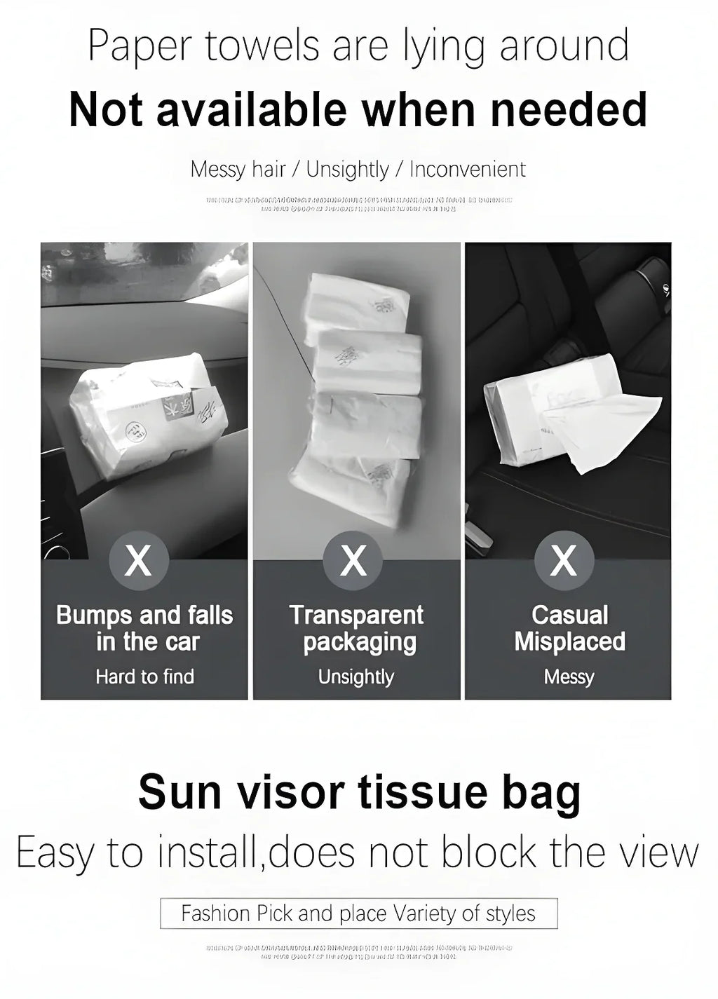 Car Visor Tissue Holder
