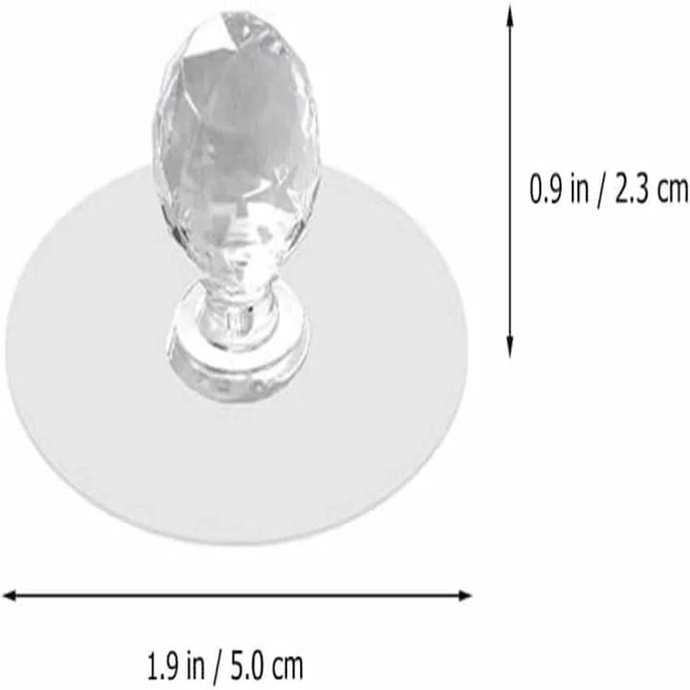Crystal Stick-On Door Knobs
