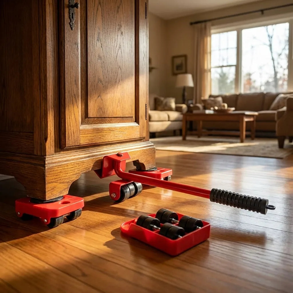 Furniture Lifter -Furniture Lifter Mover Tool Set with Wheel Pads
