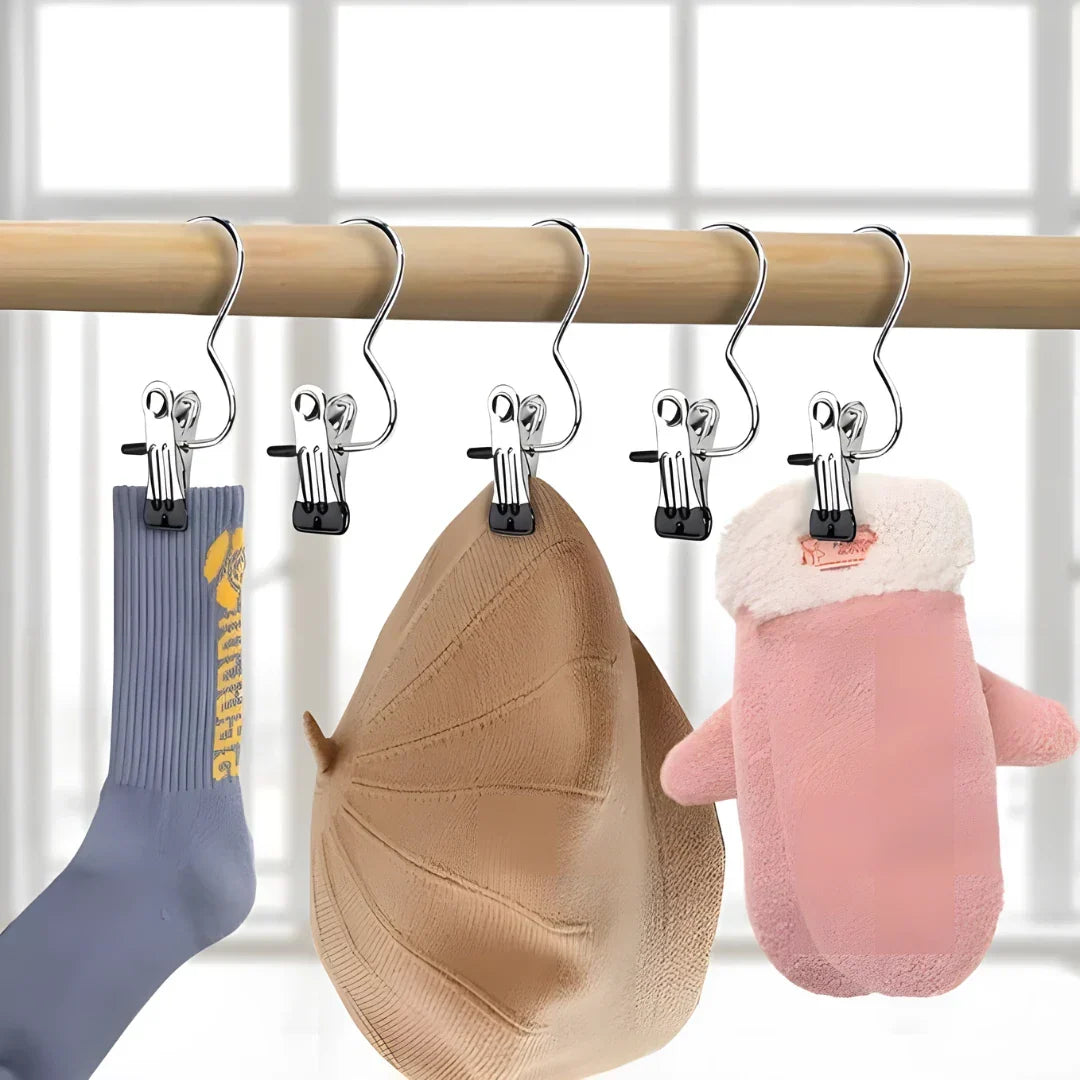 Laundry Hook Boot Hanging Hold Clips  Pack of 10