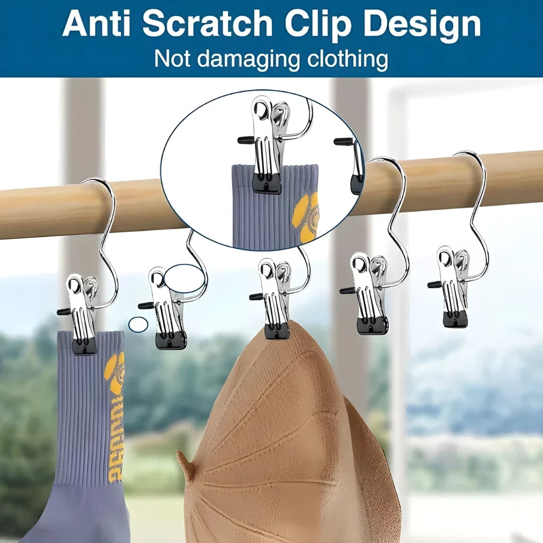 Laundry Hook Boot Hanging Hold Clips  Pack of 10