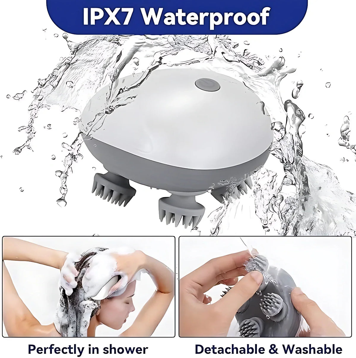 Portable Head Massager for Hair Growth Deep Clean and Stress Relax