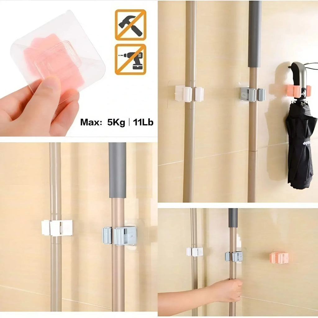 Self-Adhesive Mop Hooks (4-Pack)