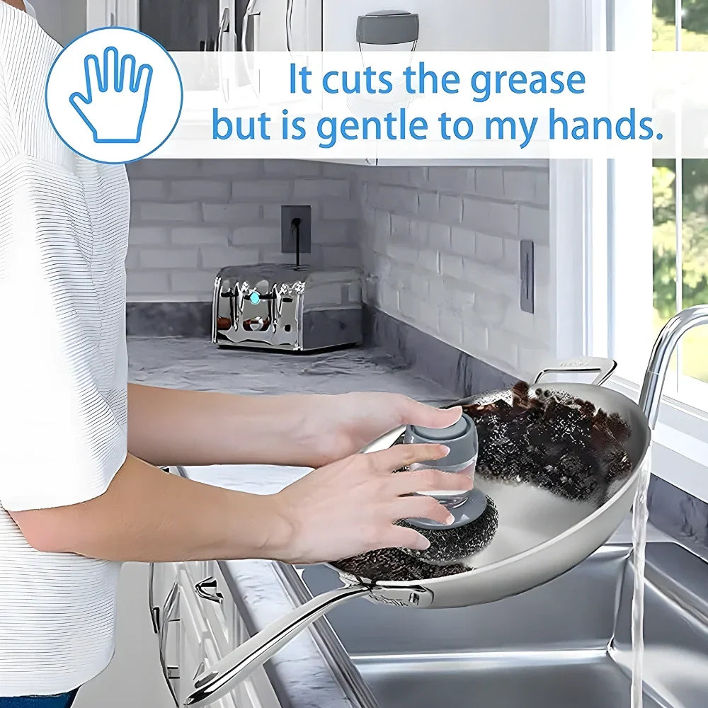 Soap-Dispensing Scrub Brush