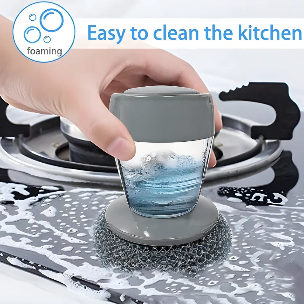 Soap-Dispensing Scrub Brush