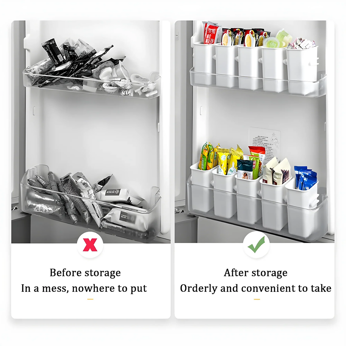 Space-Saving Fridge Organizers (Pack of 5)