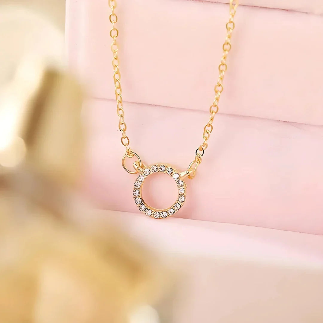 Women's Stone Pendant with Chain Micro Plating
